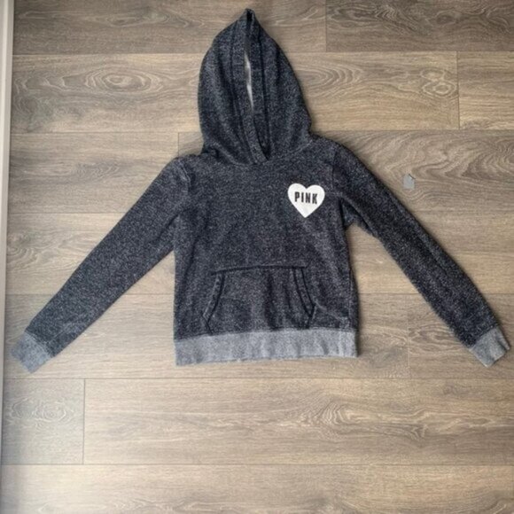 Pink Victoria's Secret Hoodie Sweater Pullover Heathered Marle Y2k 2000s Vtg S - Picture 6 of 12